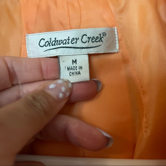 Linen Blend Jacket - Orange - Picture 2 of 6